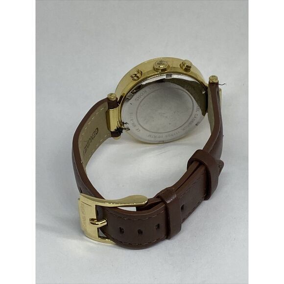 Michael Kors MK6119 Women's Brown Leather Analog White Dial Quartz Watch XX463 - Picture 10 of 12